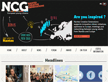 Tablet Screenshot of nantescreativegenerations.eu